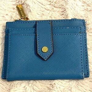 Anne Klein Blue Wallet with Gold Accents